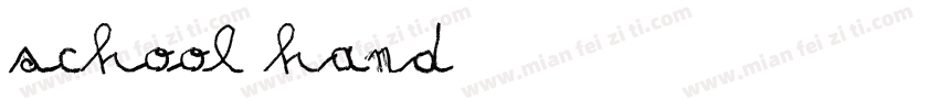 school hand字体转换